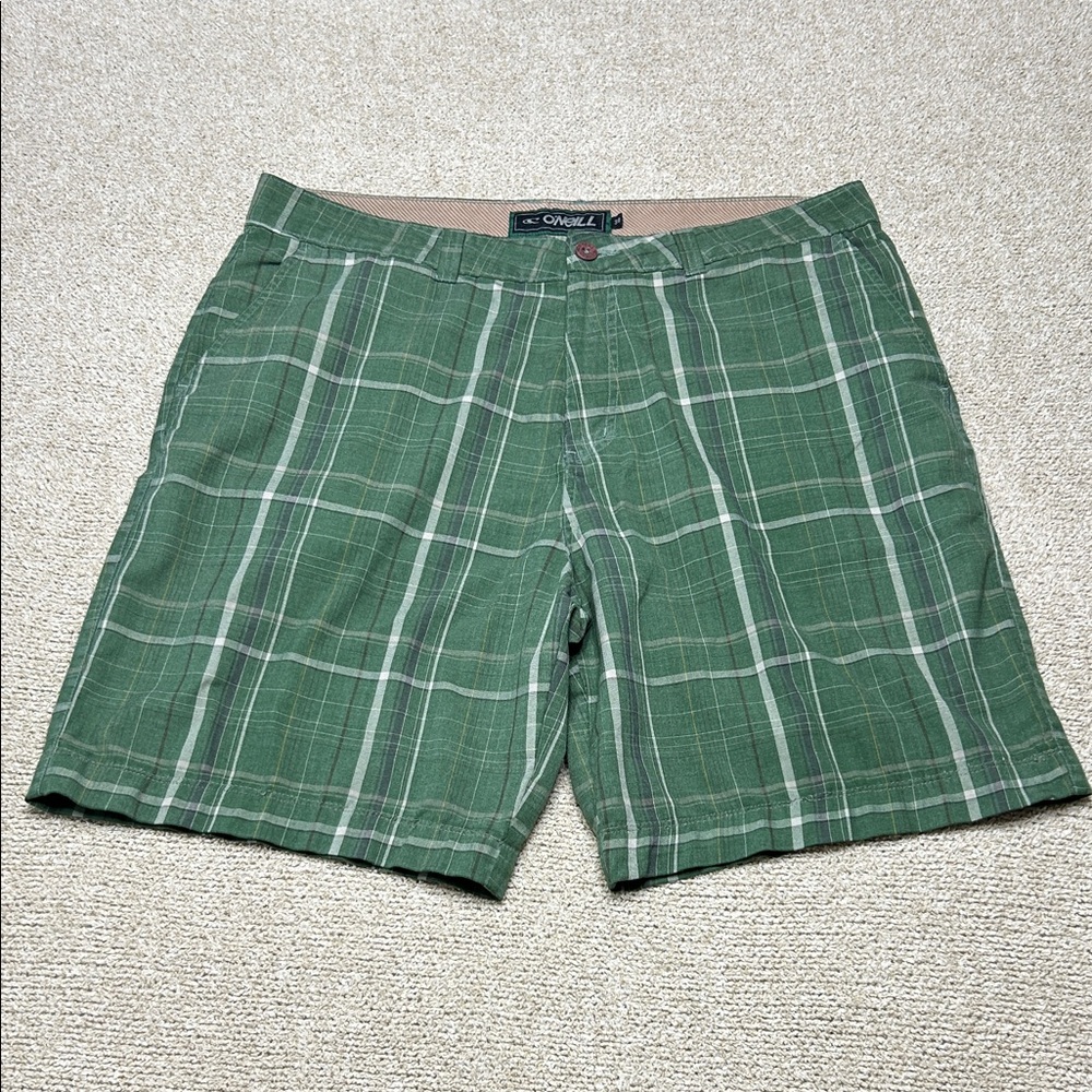 O'Neill Green Plaid Men's Shorts